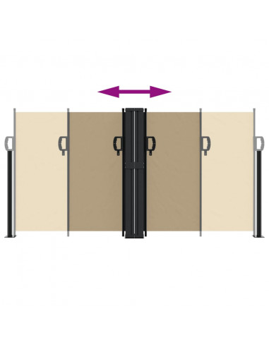 Tenda da Sole Laterale Retrattile Beige 120x1000 cm