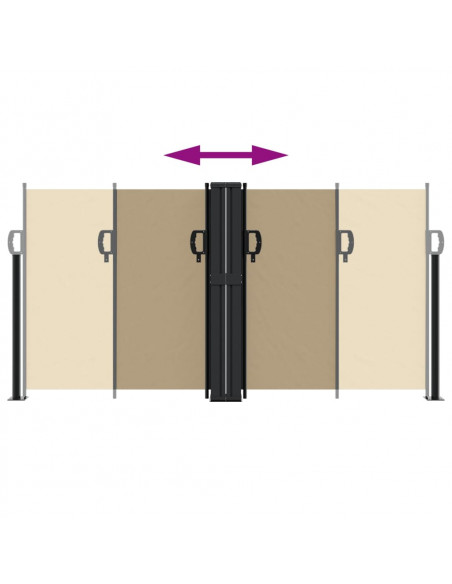 Tenda da Sole Laterale Retrattile Beige 120x1000 cm