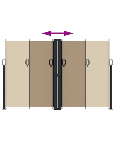 Tenda da Sole Laterale Retrattile Tortora 160x1000 cm