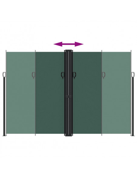 Tenda da Sole Laterale Retrattile Verde Scuro 220x1000 cm