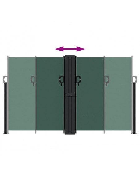 Tenda da Sole Laterale Retrattile Verde Scuro 140x1200 cm