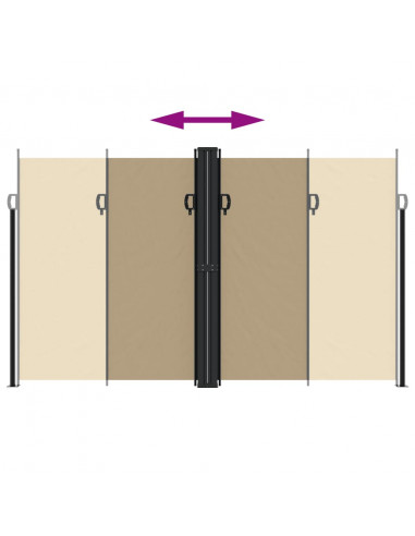 Tenda da Sole Laterale Retrattile Beige 200x1200 cm