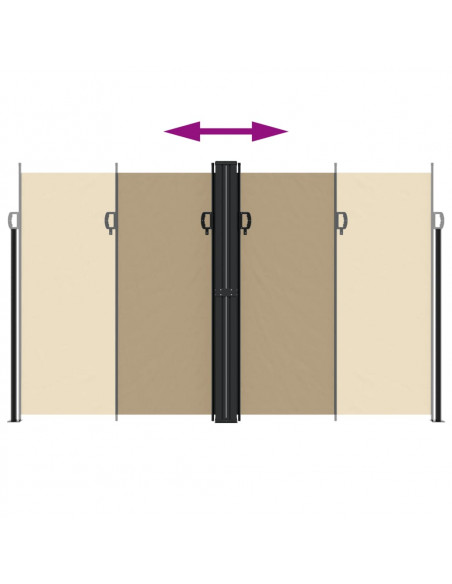 Tenda da Sole Laterale Retrattile Beige 200x1200 cm