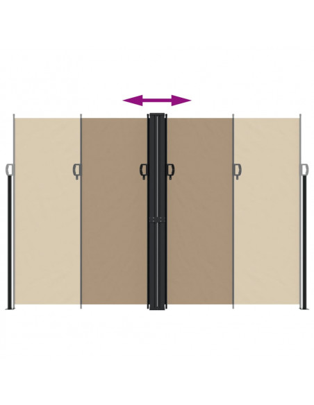 Tenda da Sole Laterale Retrattile Tortora 220x1200 cm
