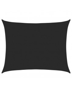 Vela Parasole 160 g/m² Rettangolare Nera 6x8 m in HDPE 2