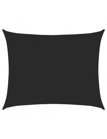Vela Parasole 160 g/m² Rettangolare Nera 6x8 m in HDPE