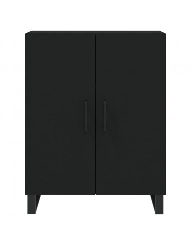 Credenza Nera 69,5x34x180 cm in Legno Multistrato