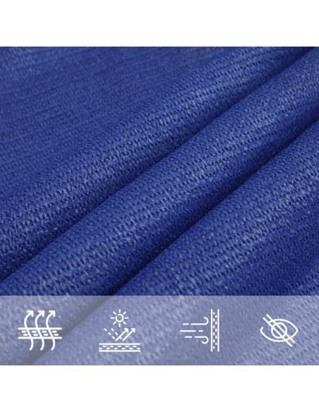 Vela Parasole 160 g/m² Rettangolare Blu 4x6 m in HDPE