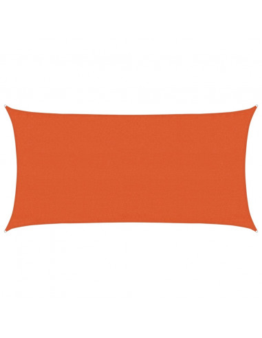 Vela Parasole 160 g/m² Rettangolare Arancione 3x6 m in HDPE