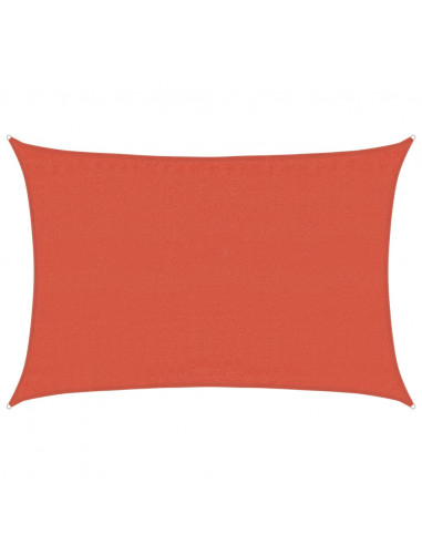Vela Parasole 160 g/m² Rettangolare Terracotta 3,5x4,5 m HDPE