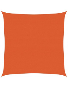 Vela Parasole 160 g/m² Quadrata Arancione 4x4 m in HDPE 2