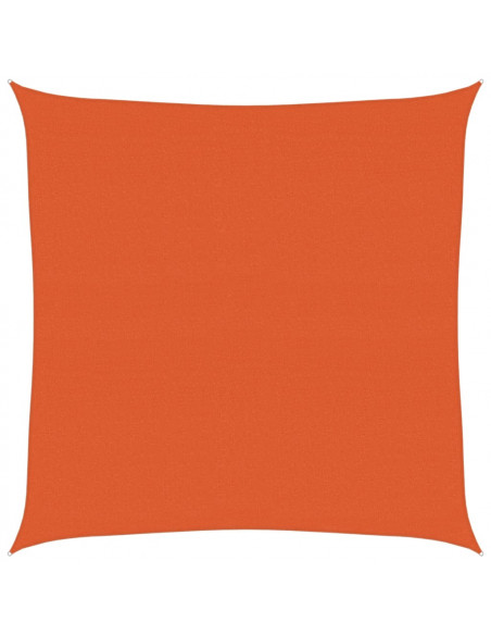 Vela Parasole 160 g/m² Quadrata Arancione 4x4 m in HDPE
