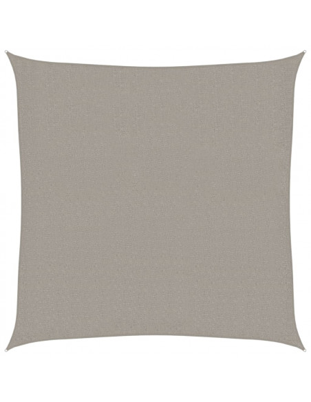Vela Parasole 160 g/m² Quadrata Grigio Chiaro 3x3 m in HDPE