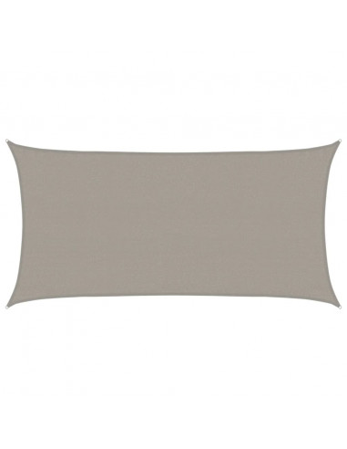 Vela Parasole 160 g/m² Rettangolare Grigio Chiaro 3x6 m in HDPE