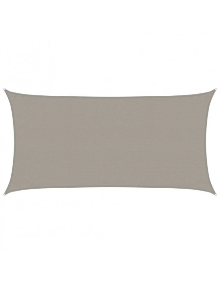 Vela Parasole 160 g/m² Rettangolare Grigio Chiaro 3x6 m in HDPE