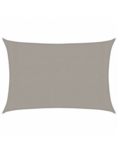 Vela Parasole 160 g/m² Rettangolare Grigio Chiaro 3x4,5 m HDPE