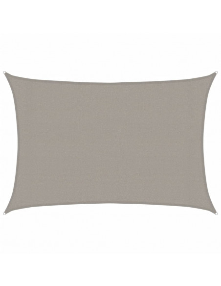 Vela Parasole 160 g/m² Rettangolare Grigio Chiaro 3x4,5 m HDPE
