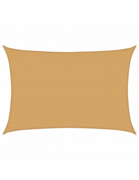 Vela Parasole 160 g/m² Rettangolare Sabbia 3,5x4,5 m in HDPE