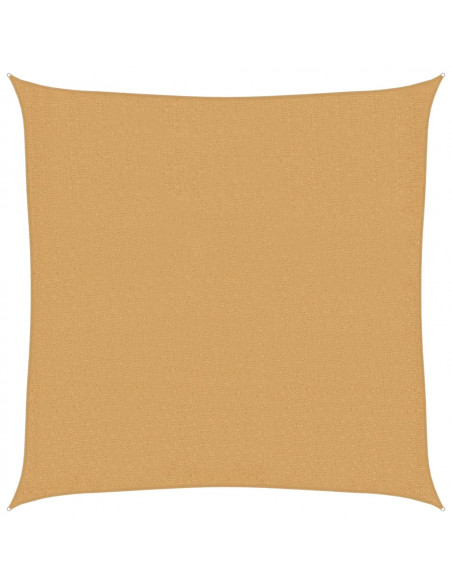 Vela Parasole 160 g/m² Quadrata Sabbia 3,6x3,6 m in HDPE