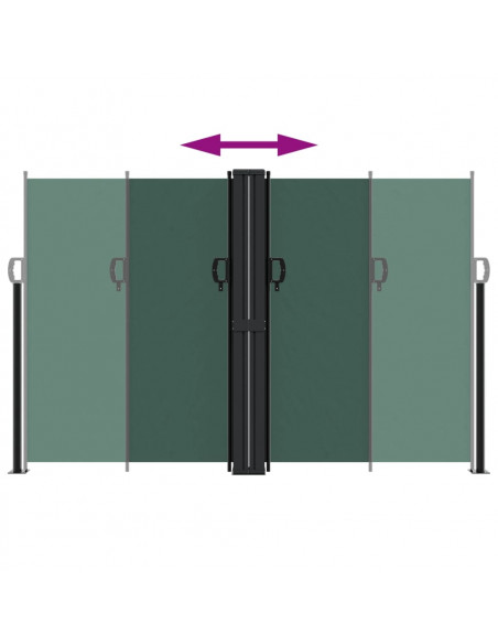 Tenda da Sole Laterale Retrattile Verde Scuro 160x600 cm