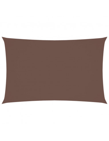 Parasole a Vela Oxford Rettangolare 2,5x5 m Marrone