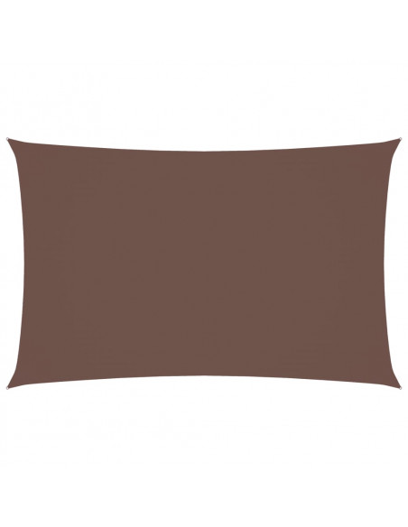 Parasole a Vela Oxford Rettangolare 2,5x5 m Marrone