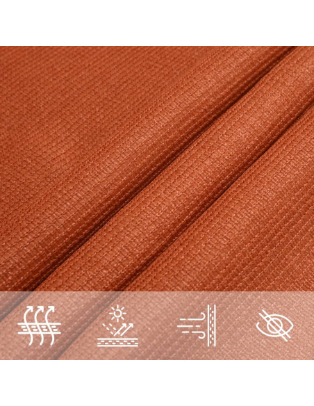 Vela Parasole 160 g/m² Arancione 2,5x5 m in HDPE