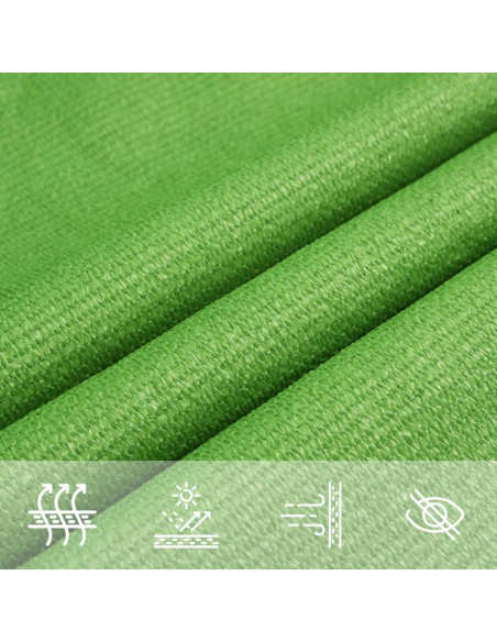 Vela Parasole 160 g/m² Verde Chiaro 2x2,5 m in HDPE