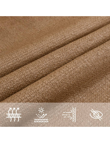 Vela Parasole 160 g/m² Grigio Talpa 2,5x4,5 m in HDPE