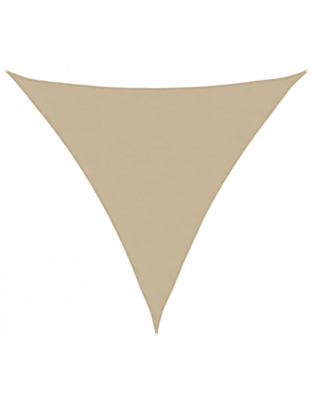 Parasole a Vela in Tessuto Oxford Triangolare 6x6x6 m Beige