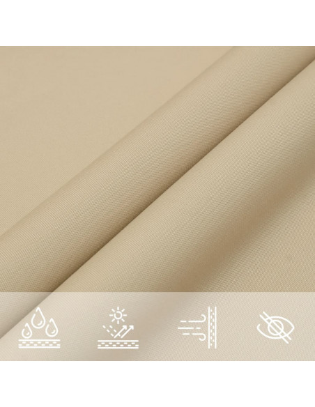Parasole a Vela in Tessuto Oxford Triangolare 6x6x6 m Beige