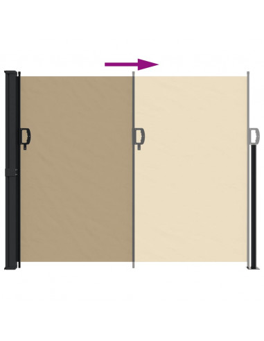 Tenda da Sole Laterale Retrattile Beige 160x500 cm