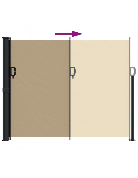 Tenda da Sole Laterale Retrattile Beige 160x500 cm