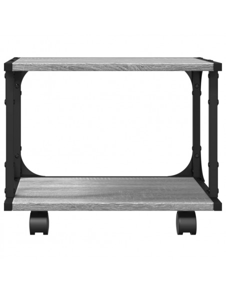 Supporto Stampante 2 Piani Grigio Sonoma 41x28x33,5 Multistrato