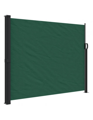 Tenda da Sole Laterale Retrattile Verde Scuro 160x600 cm