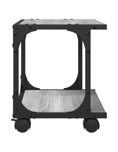 Supporto Stampante 2 Piani Grigio Sonoma 41x28x33,5 Multistrato