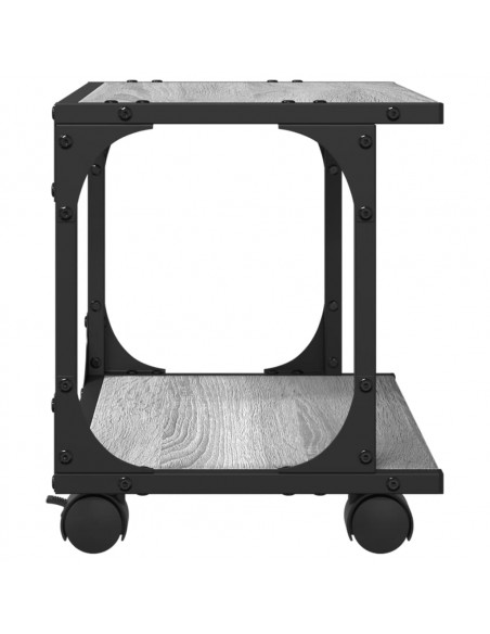 Supporto Stampante 2 Piani Grigio Sonoma 41x28x33,5 Multistrato