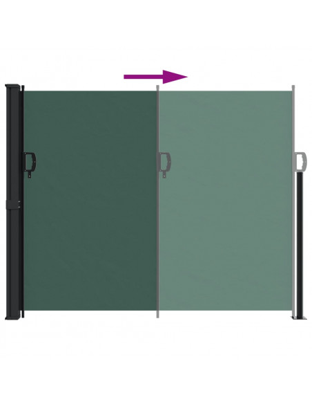 Tenda da Sole Laterale Retrattile Verde Scuro 160x600 cm