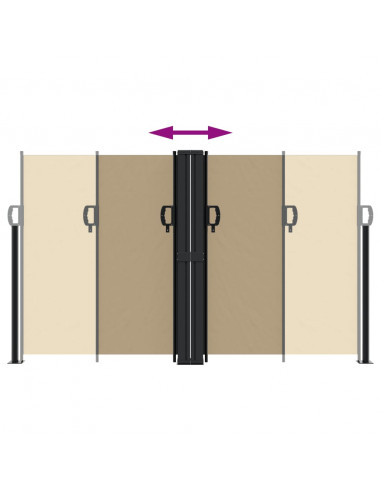 Tenda da Sole Laterale Retrattile Beige 140x600 cm