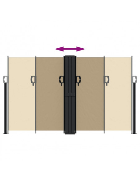 Tenda da Sole Laterale Retrattile Beige 140x600 cm