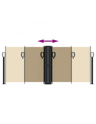 Tenda da Sole Laterale Retrattile Beige 100x600 cm