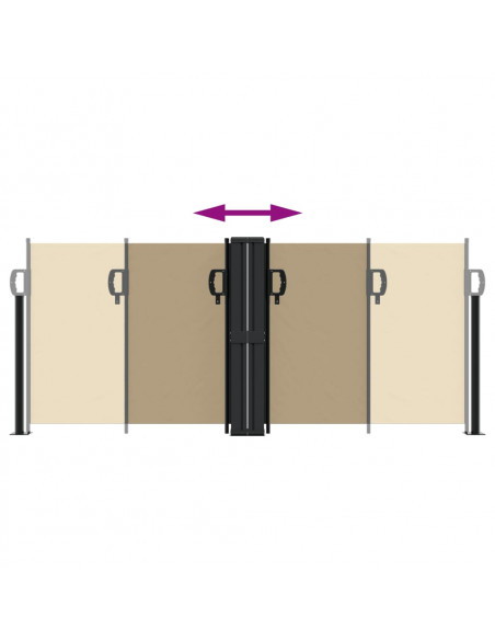 Tenda da Sole Laterale Retrattile Beige 100x600 cm