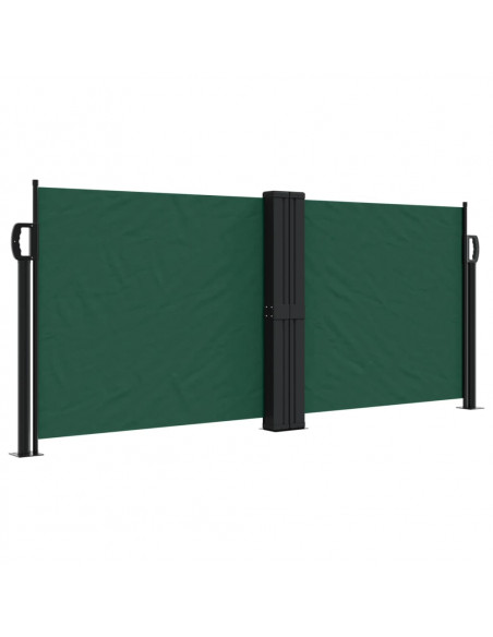 Tenda da Sole Laterale Retrattile Verde Scuro 100x1000 cm