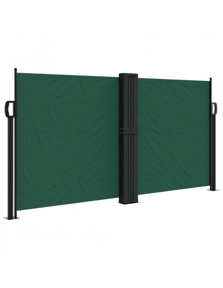 Tenda da Sole Laterale Retrattile Verde Scuro 120x1000 cm