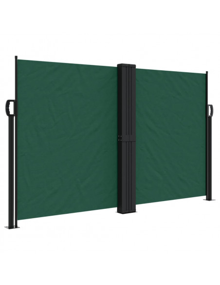 Tenda da Sole Laterale Retrattile Verde Scuro 140x1000 cm