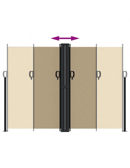 Tenda da Sole Laterale Retrattile Beige 180x1000 cm