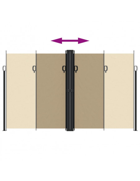 Tenda da Sole Laterale Retrattile Beige 200x1000 cm