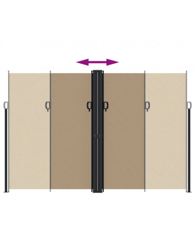 Tenda da Sole Laterale Retrattile Tortora 220x1000 cm