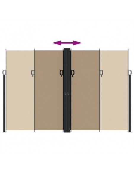 Tenda da Sole Laterale Retrattile Tortora 220x1000 cm