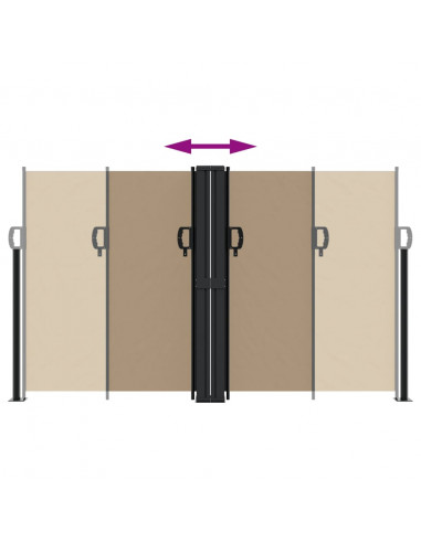 Tenda Laterale Retrattile Tortora 140x1200 cm
